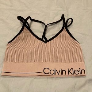 Calvin Klein Performance Pink Sports Bra Size S NWOT
